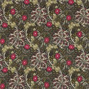 William Morris & Co Tyg Morris Seaweed  Ebony/Poppy