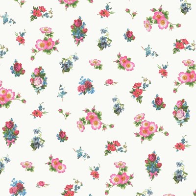 Tapet Romantic Flower White