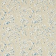 Sanderson Tyg Magnolia & Pomegranate Parchment/Sky Blue