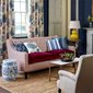 Sanderson Tyg Lily Bank Ruby/Indigo