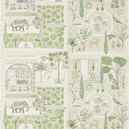 Sanderson Tyg Sultans Garden Garden green