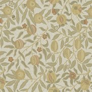 William Morris & Co Tyg Fruit Black/Claret