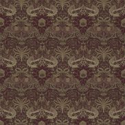 William Morris & Co Tyg Peacock & Dragon Moss/Wine