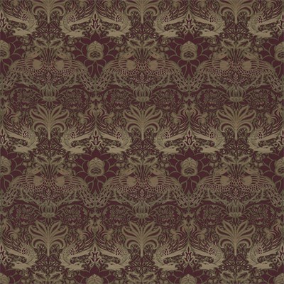 William Morris & Co Tyg Peacock & Dragon Moss/Wine