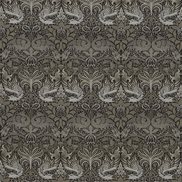 William Morris & Co Tyg Peacock & Dragon Black/Bullrush