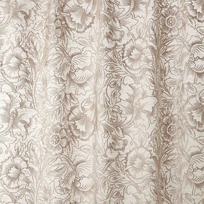 William Morris & Co Tyg Pure Poppy Embroidery Pebble