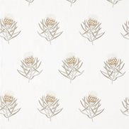 Sanderson Tyg Protea Flower Gold