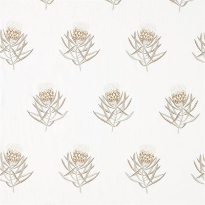 Sanderson Tyg Protea Flower Gold