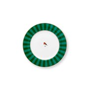 PiP Studio Tallrik Love Birds Stripes Emerald/Green 17 cm