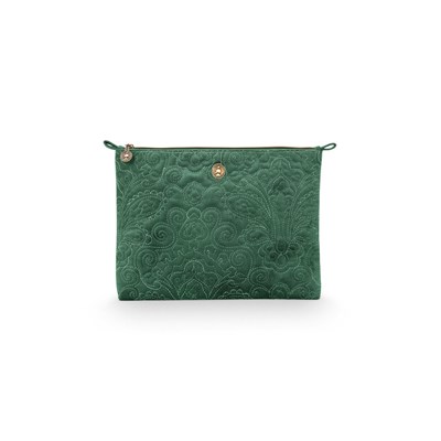 PiP Studio Sminkväska Velvet Flat Green Large