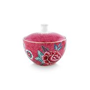 PiP Studio Sockerskål Flower Festival Dark Pink