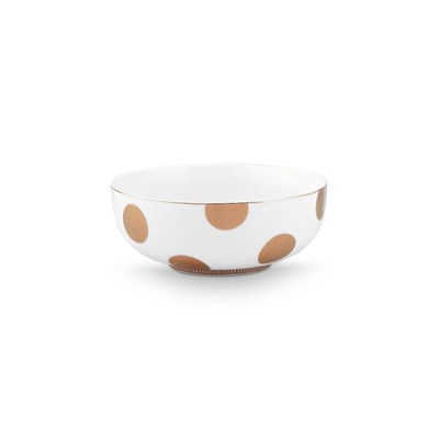 PiP Studio Skål Dot Delight White Gold 15 cm