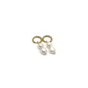 Pipol Örhänge Mint Duo Pearl Gold