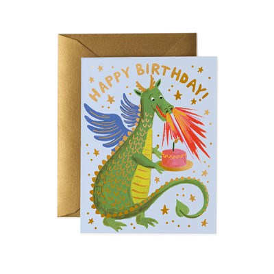 Rifle paper co Kort Birthday Dragon