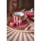 PiP Studio Mugg Love Birds Medallion Strips Red/Pink Large