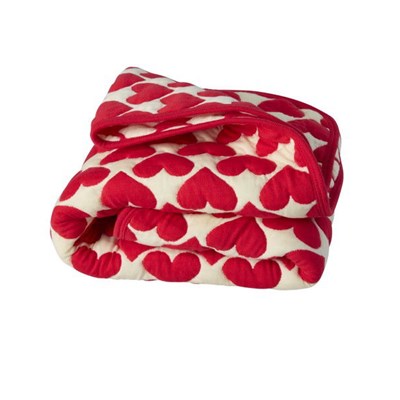 Rice Barnfilt Heart Red