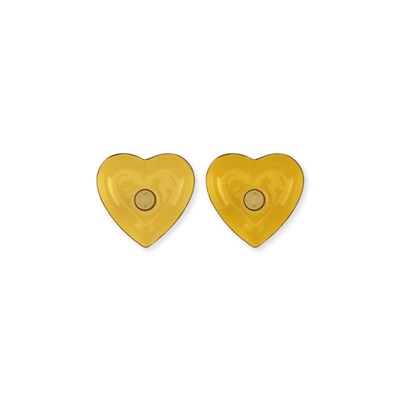 PiP Studio Ljusstake Heart Yellow 2st
