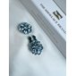 The Shoelace Brand Button Charm Hollie Light Blue Silver