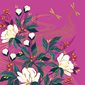 Sara Miller Kort Floral & Dragonflies