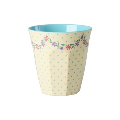 Rice Mugg Dots and Flowers Medium