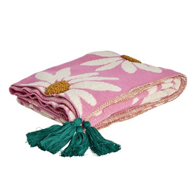 Rice Filt Flowers Pink 150x125