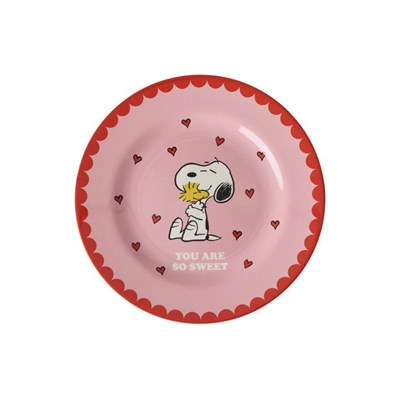 Rice Tallrik Snoopy Pink 20 cm