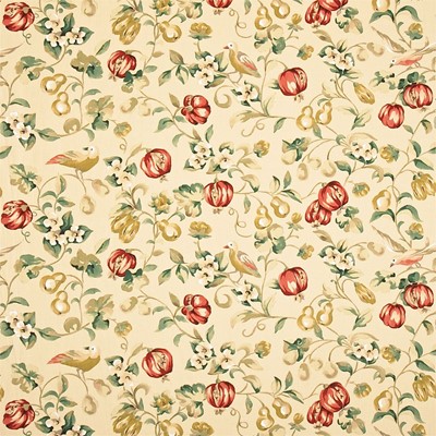 Sanderson Tyg Pear & Pomegranate Teal/Cherry