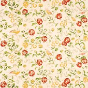 Sanderson Tyg Pear & Pomegranate Lemon/Vermillion