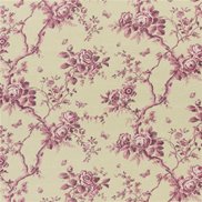 Ralph Lauren Tyg Ashfield Floral Voile Vintage Wine