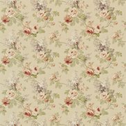 Sanderson Tyg Sorilla Biscuit/Claret