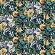 Designers Guild Tyg Bloomsbury Rose Indigo