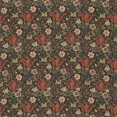 William Morris & Co Tyg Compton Terracotta/Multi