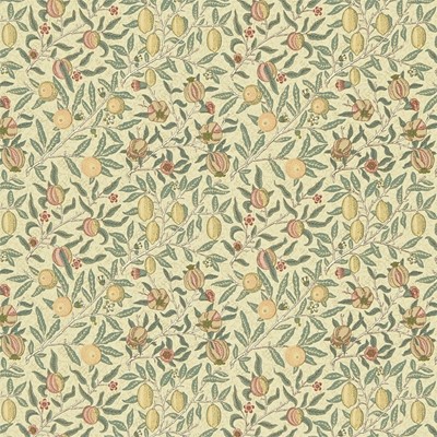 William Morris & Co Tyg Fruit Minor Ivory/Teal
