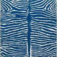 Brunschwig & Fils Tapet Le Zebre Indigo