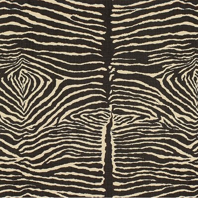 Brunschwig & Fils Tyg Le Zebre Black