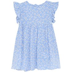 creamie Sommarklänning 86-116 Blå Blommig
