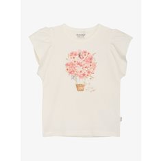 Minymo Topp 86-110 Vit Med Blommor
