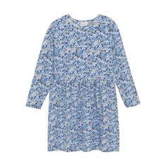 Minymo Klänning 86-140 Blå Blommig