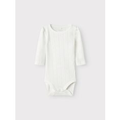Name it Pointellestickad Body 50-80 Vit