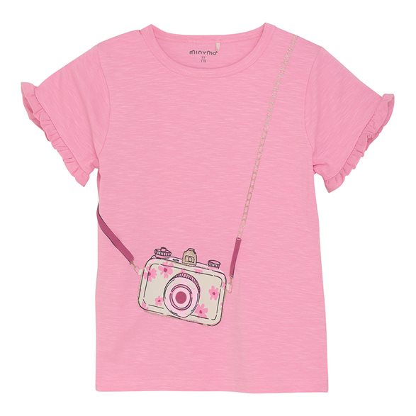 Minymo T-Shirt 86-116 Rosa Kamera