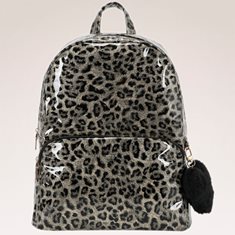 Ulrika Ryggsäck Leopard 38X29X16 Silver