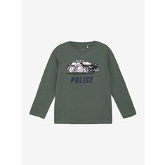Minymo Tröja Polis 86-110 Grön Med Paljetter
