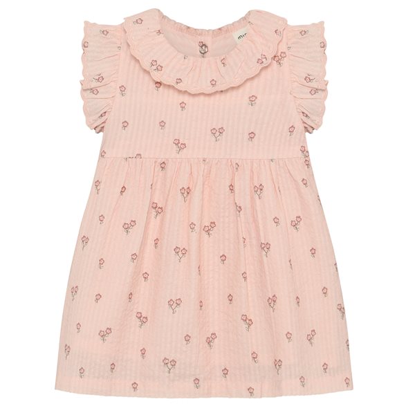 Minymo Klänning 62-92 Rosa/Blommor