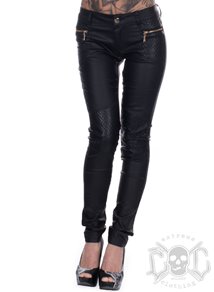 Mix From Italy Black Gold Zipped Leggings