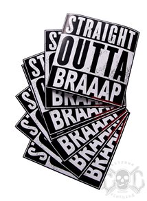eXc Straight Outta Braaap Sticker 10X10cm