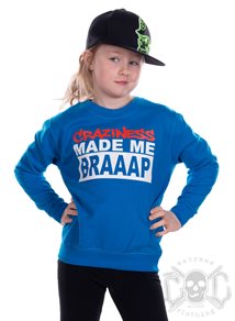 eXc Craziness Kids Sweatshirt, Sapphire Blue
