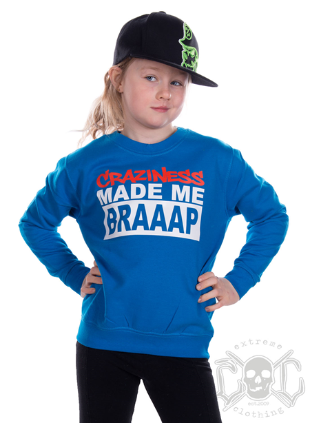 eXc Craziness Kids Sweatshirt, Sapphire Blue