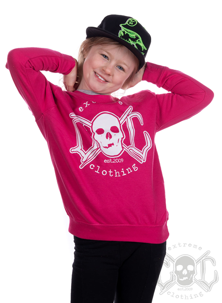 eXc Skull Kids Sweatshirt, Pink