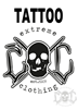 eXc Skull Logo Tattoo 5cm