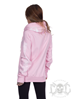 eXc E A F Cross Neck Hoodie, Pink/White